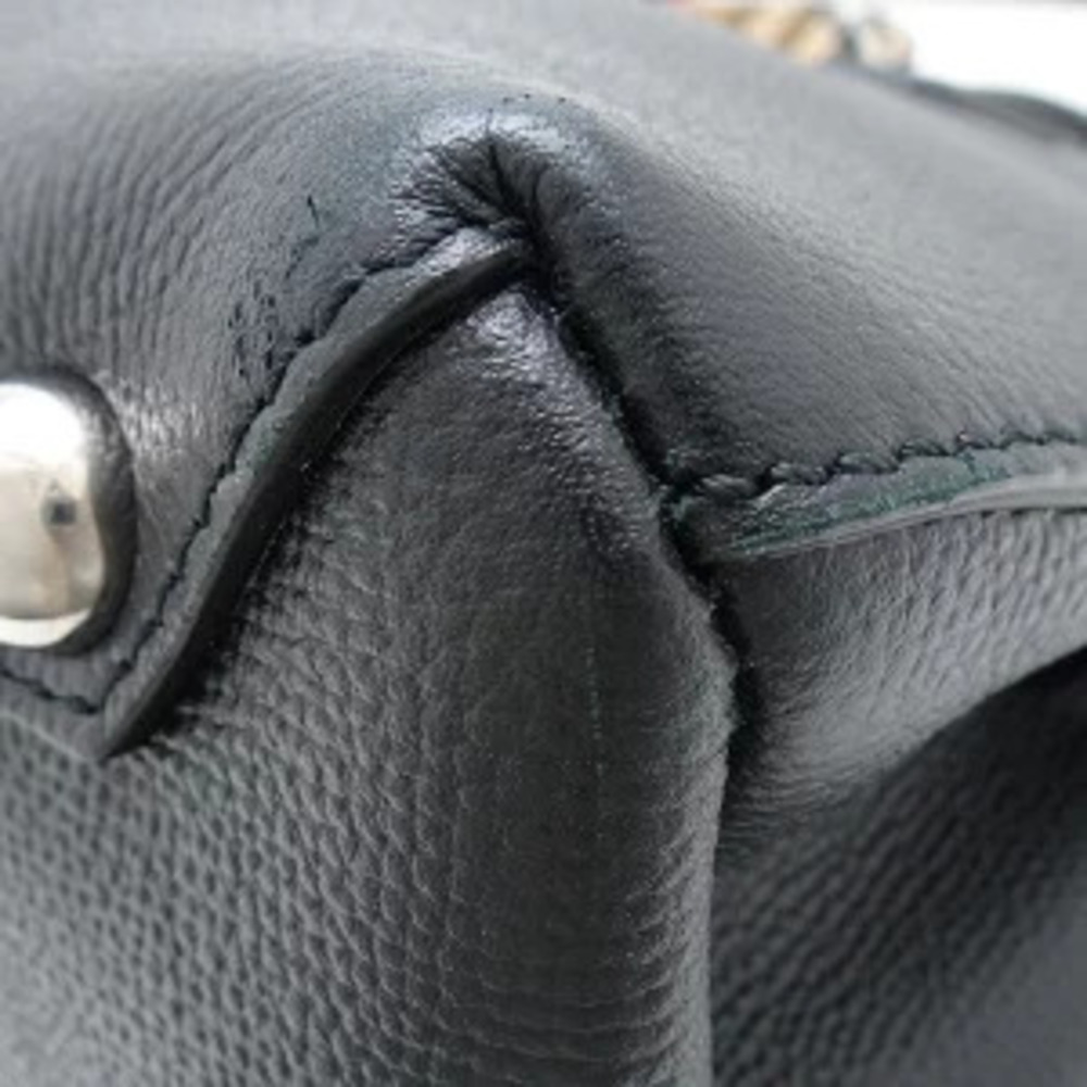 BURBERRY Banner Handbag Leather Black - Picture 6 of 8